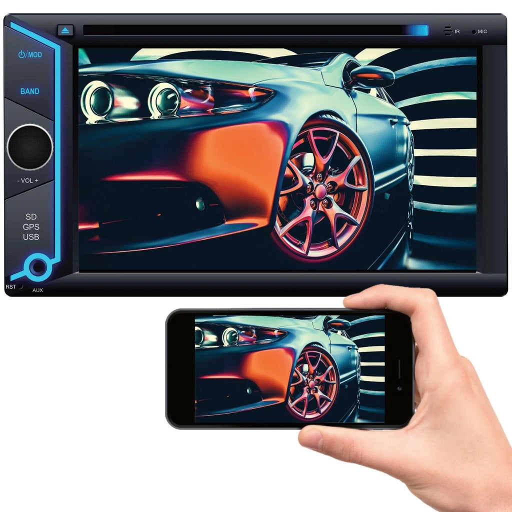 200W 6.2" Touch Sizecreen Mirror Link GPSize For Android & IOSize +Rear View Camera XV20C Bundle