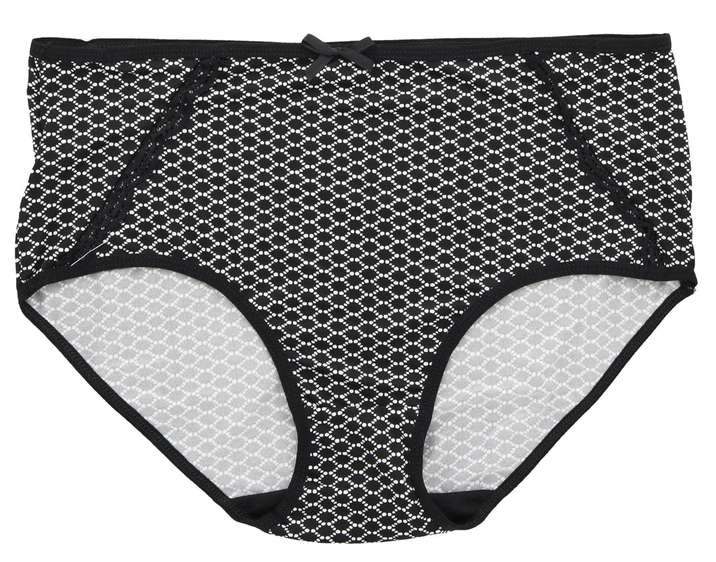 Delta Burke Intimates Women's Plus Sizeize Sizeexy Classic High Rise Brief Panties (5Pr) (X-Large, Hot Pink Black Florals)