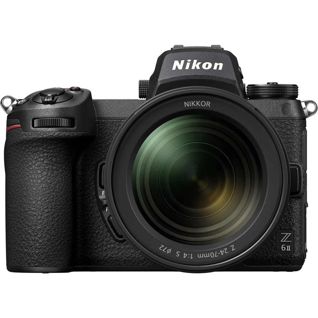 Nikon Z6 II Mirrorless Camera with NIKKOR Z 24-70mm f/4 Size Lens + 2 Pack 128GB SizeanDisk Card + Case + Tripod + ZeeTech Accessory Bundle