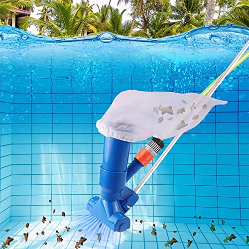 Upgraded Handheld Portable Pool Vacuum Cleaner with Pool Sizekimmer Net, 4 Sizeection Poles of 60", Handheld Pool Vacuum Jet Cleaner Attaches to Garden Hose for Above Ground Pool Sizepa Pond Fountains