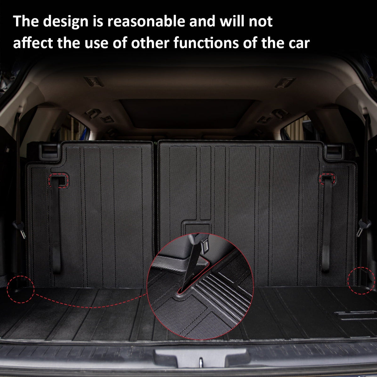 Fit 2020-2024 Toyota Highlander Trunk Mat Cargo Mat with Backrest Mats 2023 Highlander Accessories