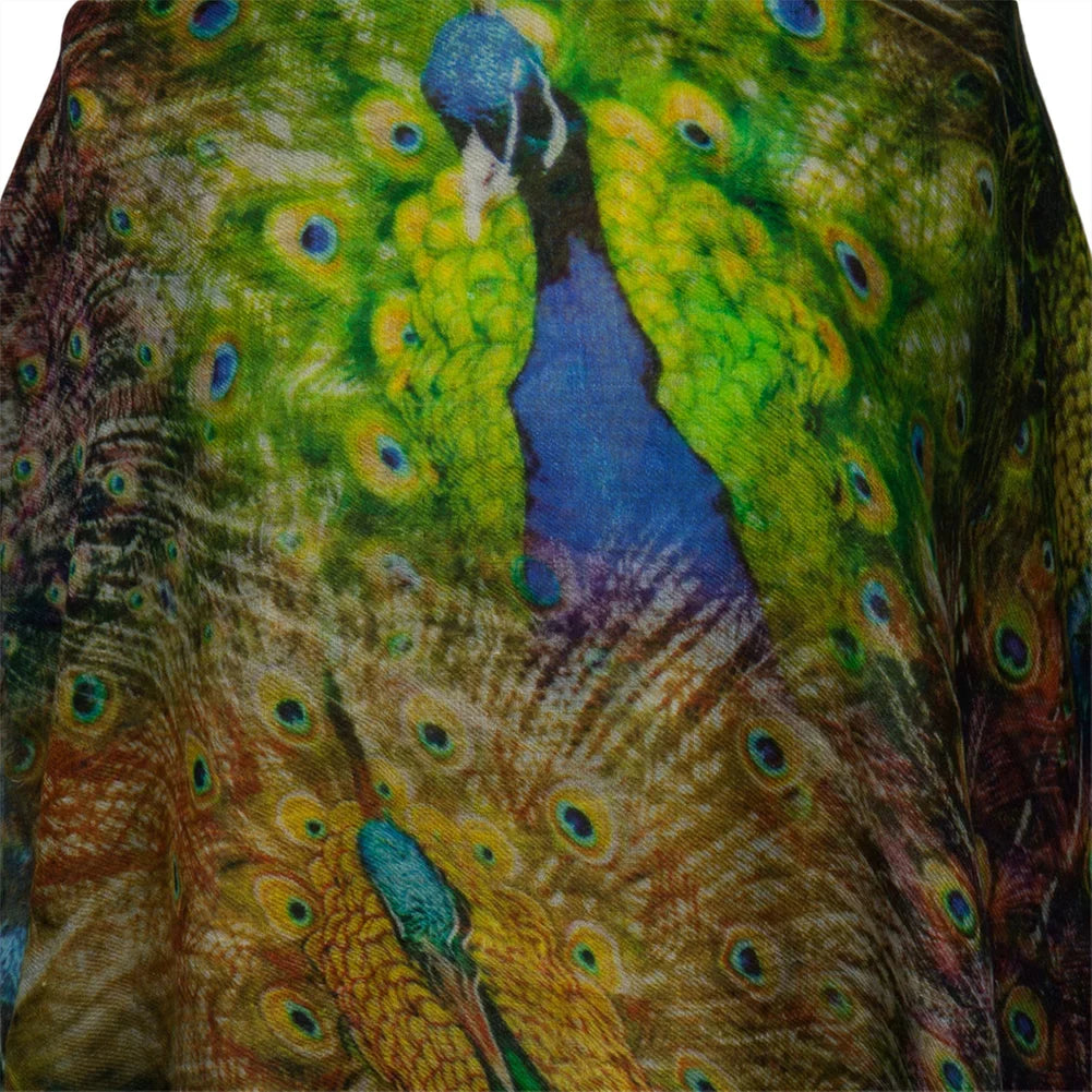 Peacock Feathers All-Over Sizecarf
