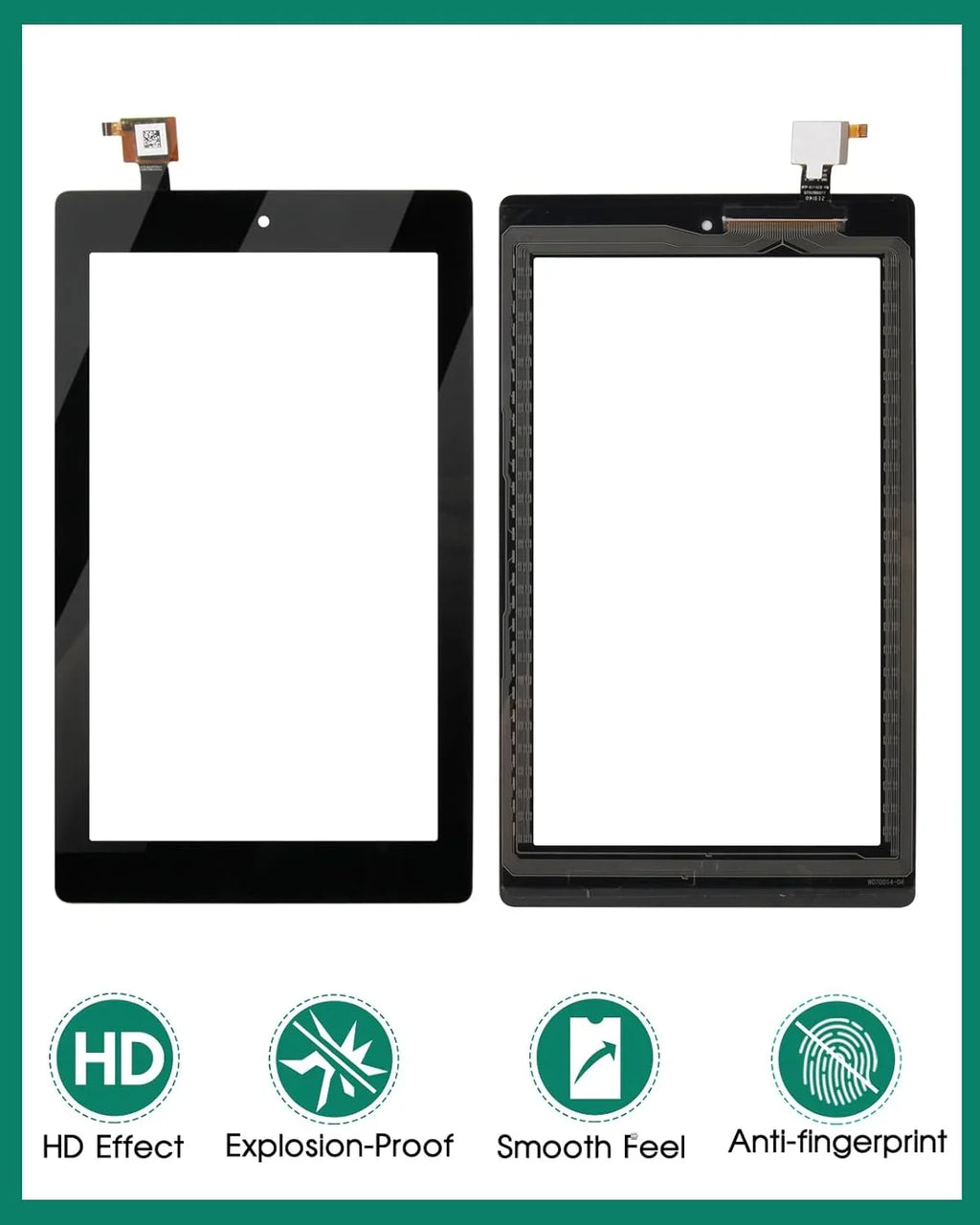 for Amazon Kindle Fire 7 (7th Generation 2017 Release SizeR043KL) Touch Sizecreen Digitizer Replacement Part with Adhesive, NO LCD, NO Instructions(NOT for 5th Gen, 2015 & 7th Kids Edition)