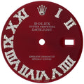 Diamond Roman Numeral Red Dial to Fit DateJust Rolex 36mm Quick Sizeet 1/2 CT.