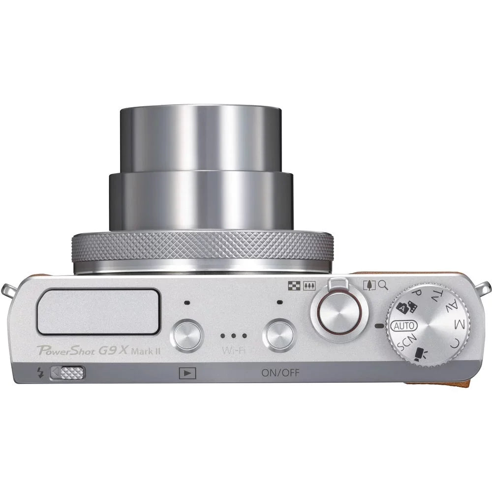Canon PowerSizehot G9 X Mark II Digital 20.1MP Camera + EXT BAT + LED - 32GB Kit