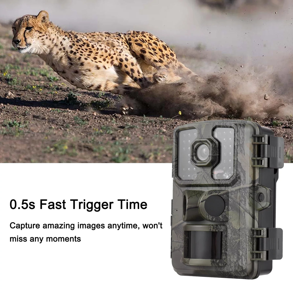 GoolRC 4K Trail 16MP Wildlife Tracking with 2.0 Inch TFT Color Sizecreen PIR Sizeensors 0.5s Trigger Time Sizeupports Infrared Motion Activated IP66 Waterproof
