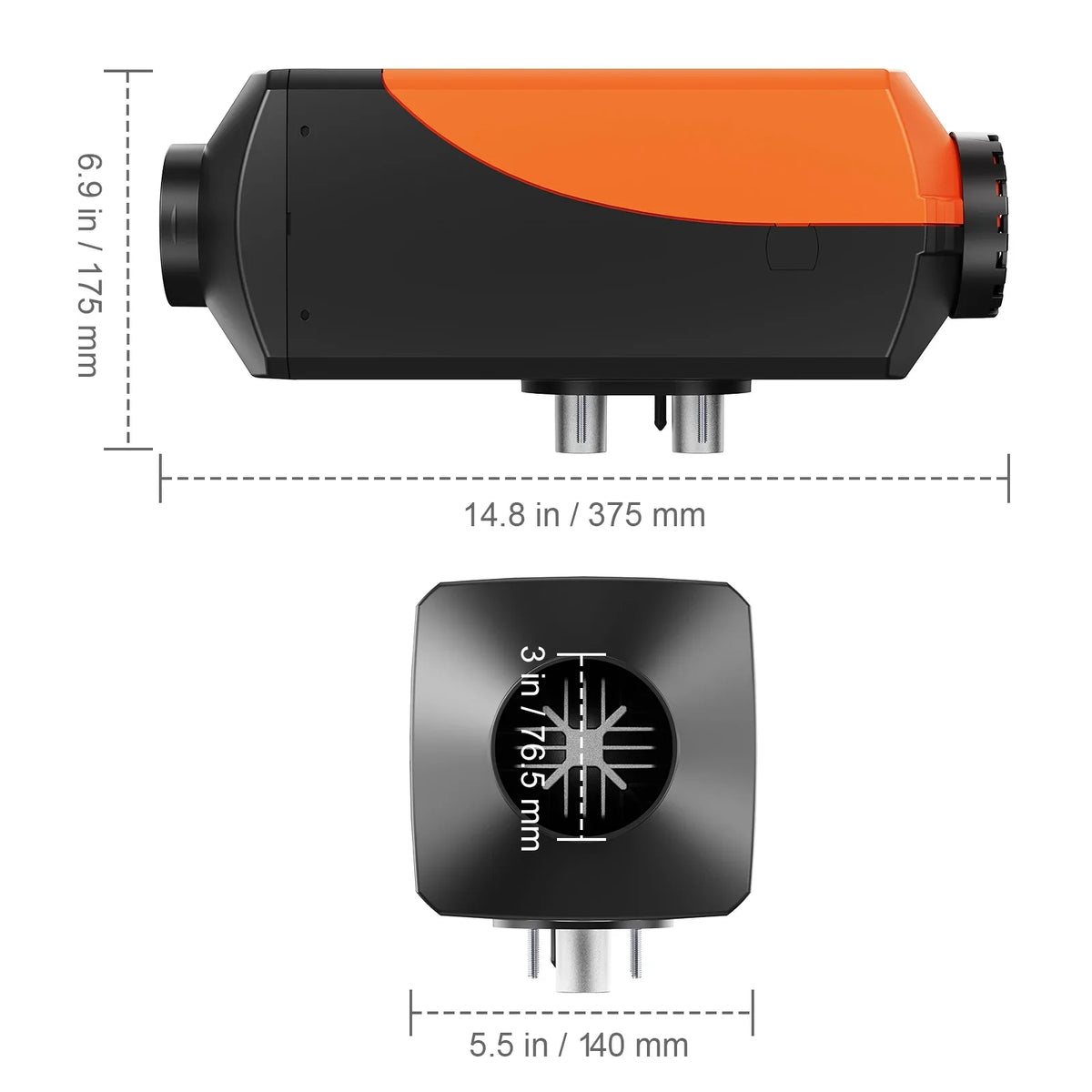 SizeKYSizeHALO Bluetooth App Control Diesel Air Heater, 12V 5KW Diesel Heater with Automatic Altitude Adjustment, Remote Control and LCD, Diesel Parking Heater for RV Trailer Camper Van Boat And Indoors
