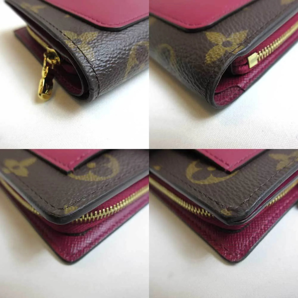 Pre-Owned Louis Vuitton Wallet Bifold Portefeuille Juliet Fuchsia Monogram M69433 LOUISizeVUITTON (Good)