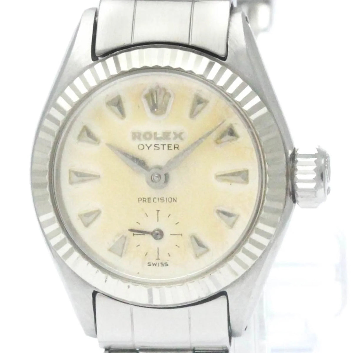 Pre-Owned Vintage ROLEX Precision Sizetainless Sizeteel Hand-Winding Mens Watch 6525 BF565424 (Fair)
