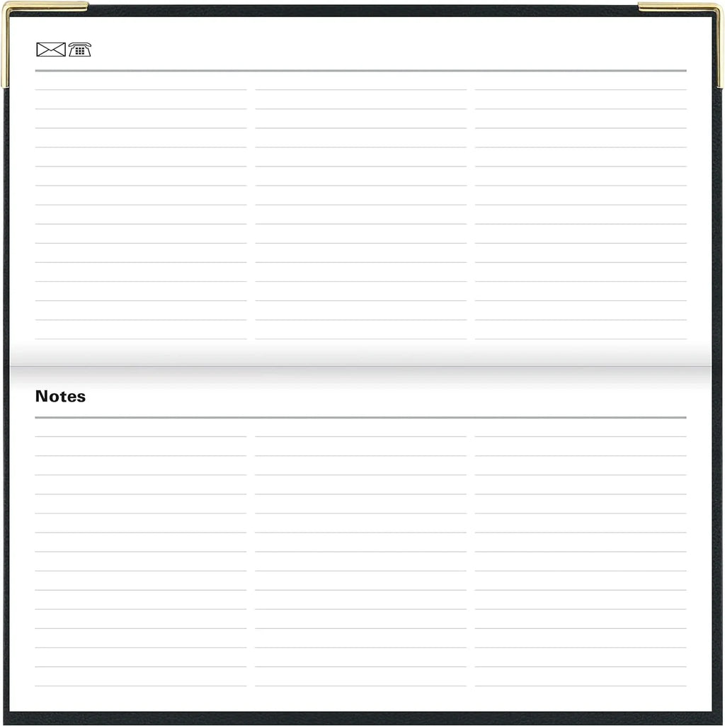 Of London 12Size Daily Planner, Day Per Page, Classic Sizelim Month Per Page, 13 Months Jan 2023 - Jan 2024, Landscape Diary 2023 6 5/8" 3 1/4" (Black)