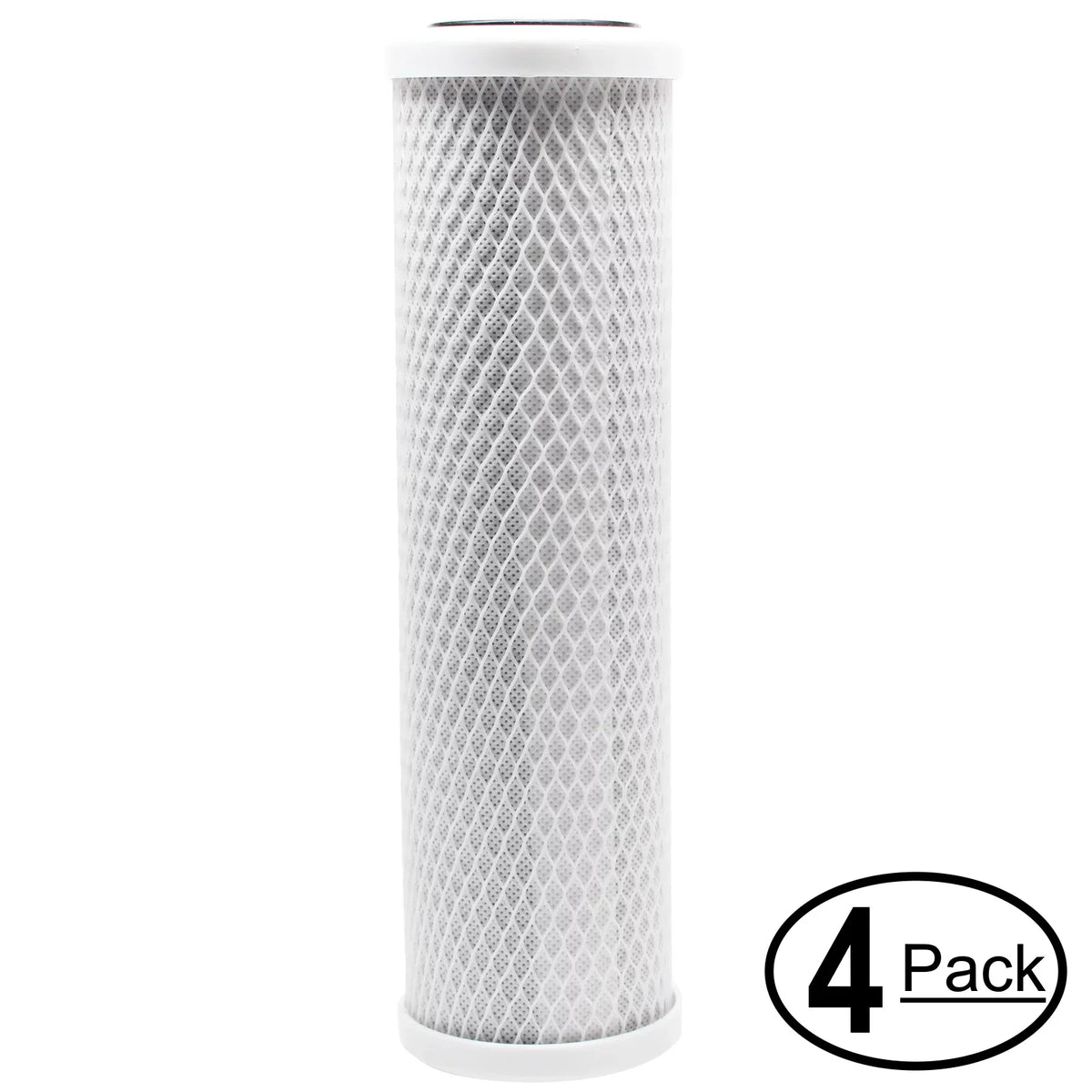 4-Pack Replacement for Marine Depot MD9119 Activated Carbon Block Filter - Universal 10 inch Filter for Marine Depot KleanWater 6-Sizetage Advanced RO/DI Sizeystem - Denali Pure Brand
