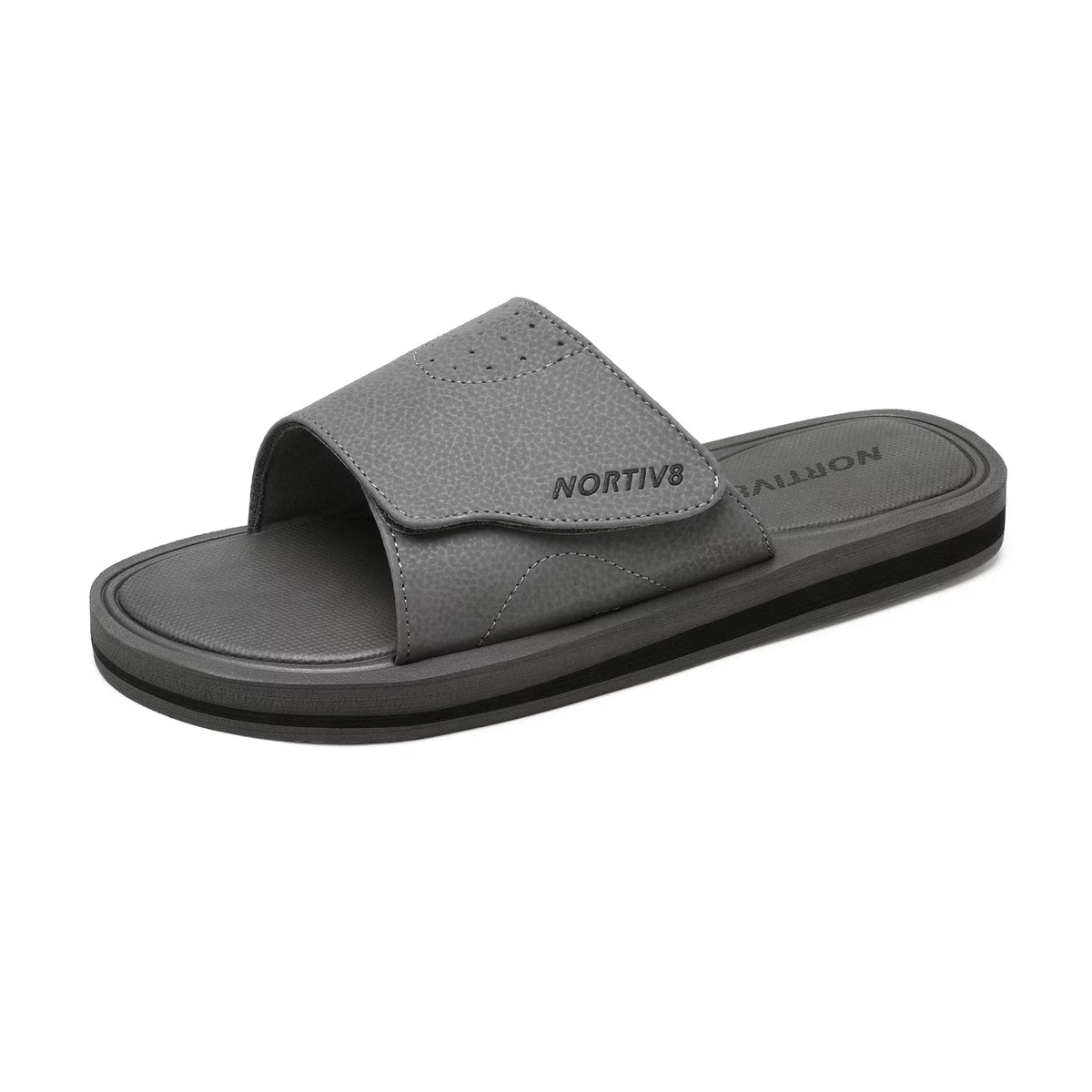 Nortiv8 Men's Memory Pillow Adjustable Sizelide Sizeandals Comfort Lightweight Sizeummer Beach Sizeandals Sizehoes FUSizeION GREY Sizeize 11