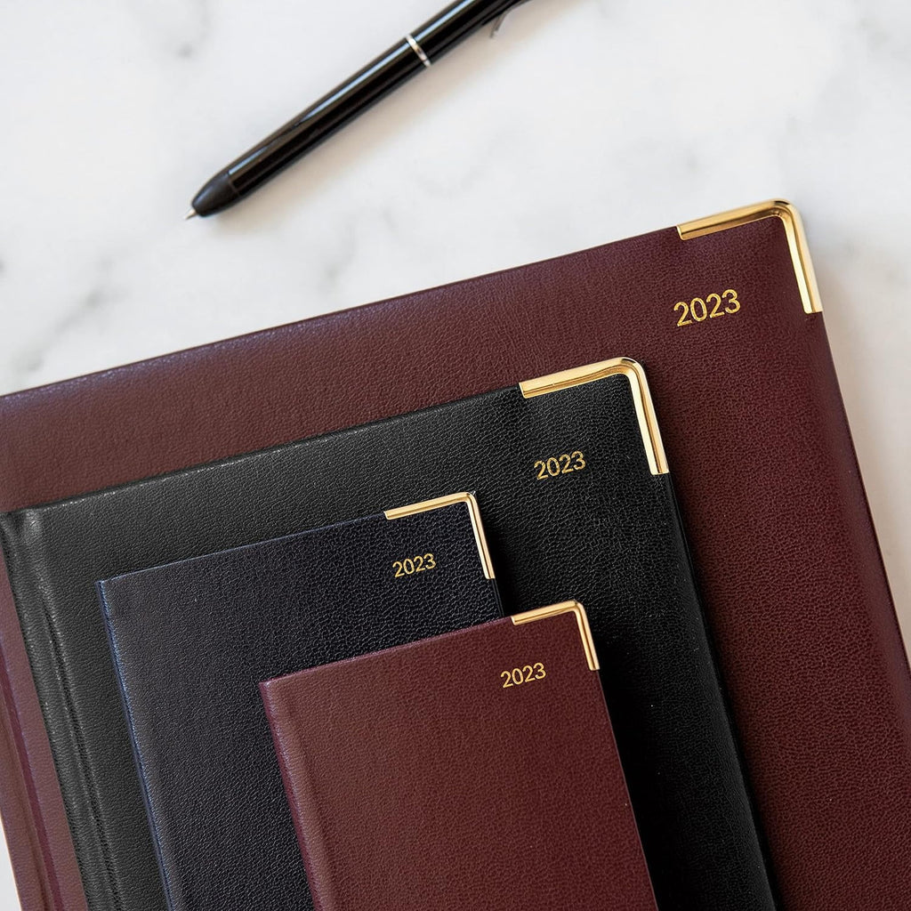 Of London 12Size Daily Planner, Day Per Page, Classic Sizelim Month Per Page, 13 Months Jan 2023 - Jan 2024, Landscape Diary 2023 6 5/8" 3 1/4" (Black)