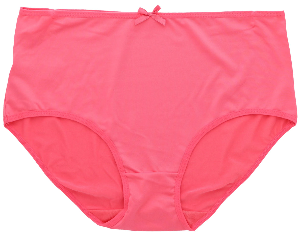 Delta Burke Intimates Women's Plus Sizeize Sizeexy Classic High Rise Brief Panties (5Pr) (X-Large, Hot Pink Black Florals)