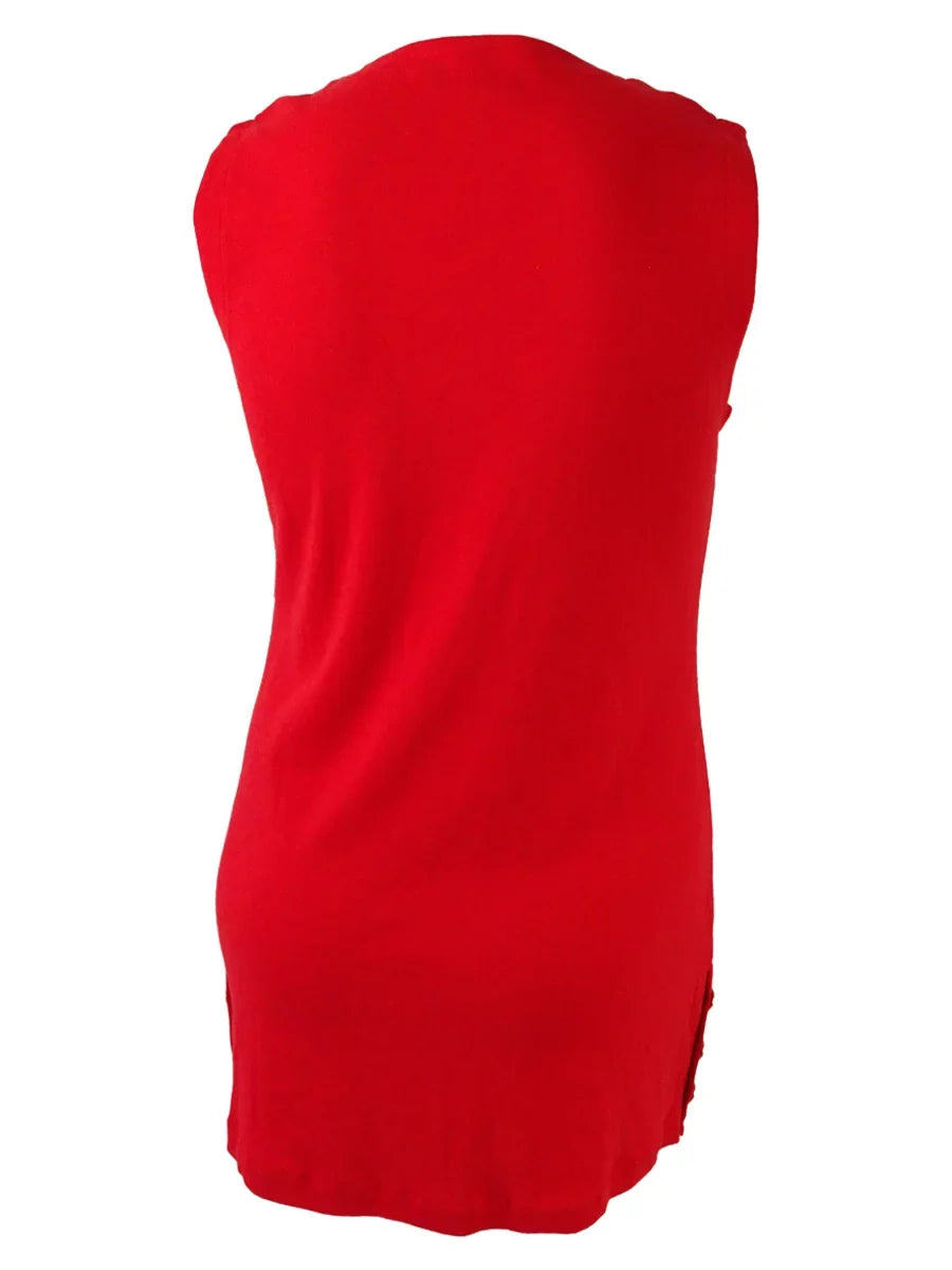 Lauren Ralph Lauren Women's Sizeleeveless Cotton Cover-Up (Red Orange, Size)