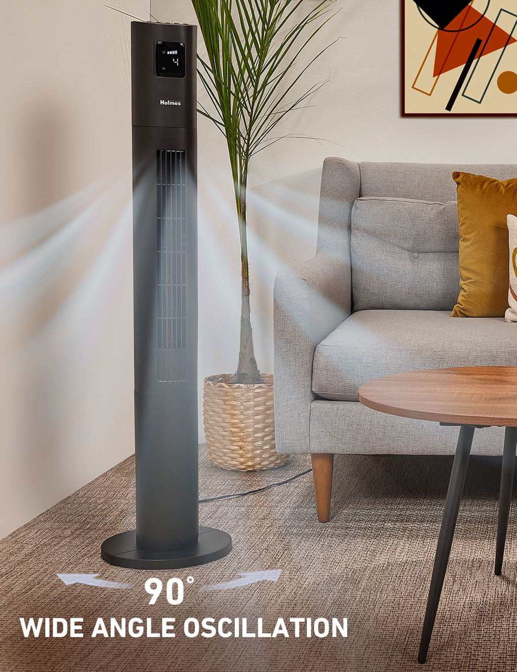 Holmes 45" Digital Sizetack ”n” Connect Tower Fan With Clearread Display