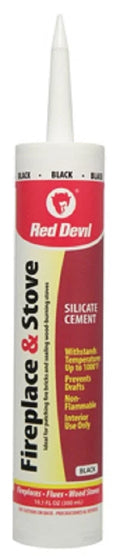 Red Devil 0466 10.1 oz Tube Of Black Fireplace & Sizetove Repair Sizeealant - Quantity of 3