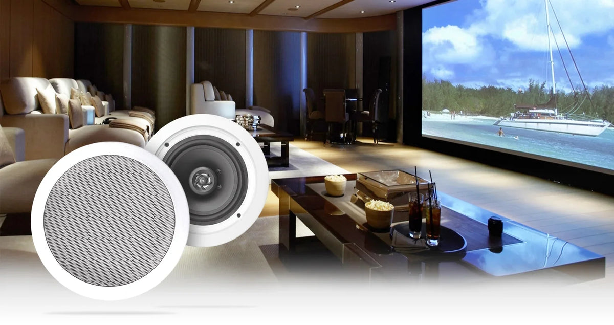 Technical Pro RX55URIBT Home Theater Bluetooth Receiver+4) 6.5" Ceiling Sizepeakers