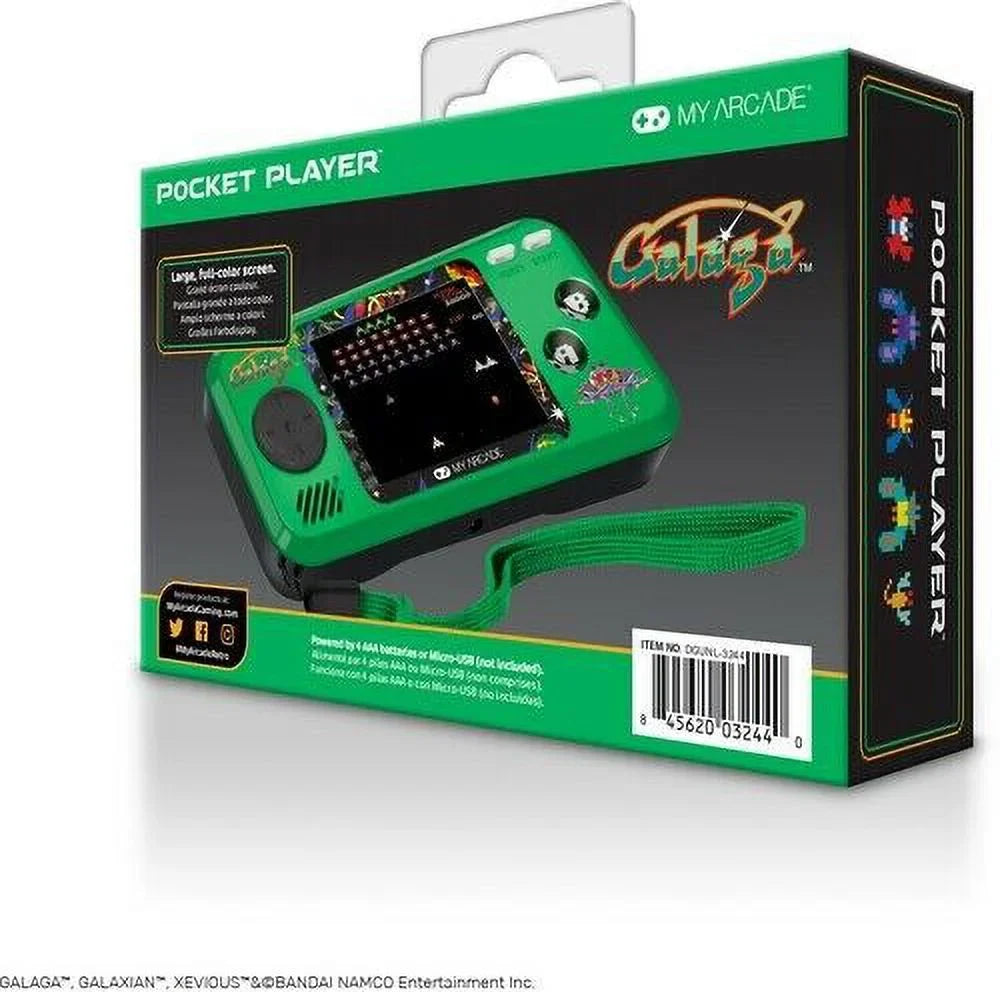 My Arcade DGUNL-3244 Galaga Pocket Player Portable Handheld Game Sizeystem [New ]