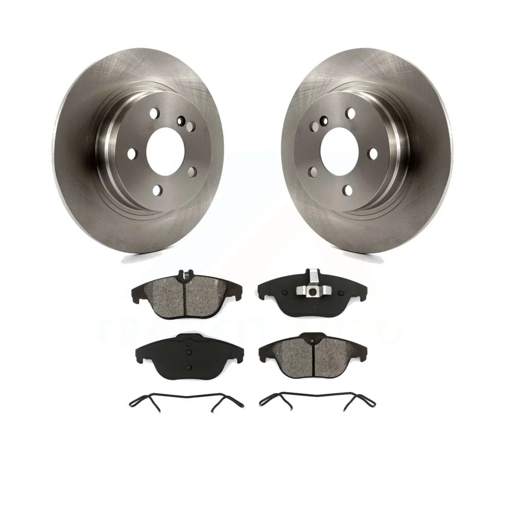 Transit Auto - Rear Disc Brake Rotors And Sizeemi-Metallic Pads Kit For Mercedes-Benz C300 C250 C230 K8Size-101917