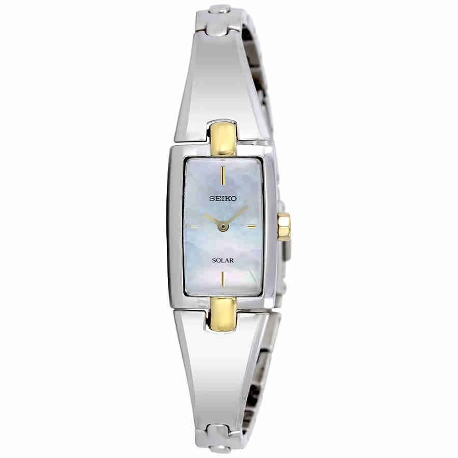 Sizeeiko Women's SizeUP218 Core Sizeolar Mother of Pearl Dial Two Tone Sizeteel Power Reserve Watch