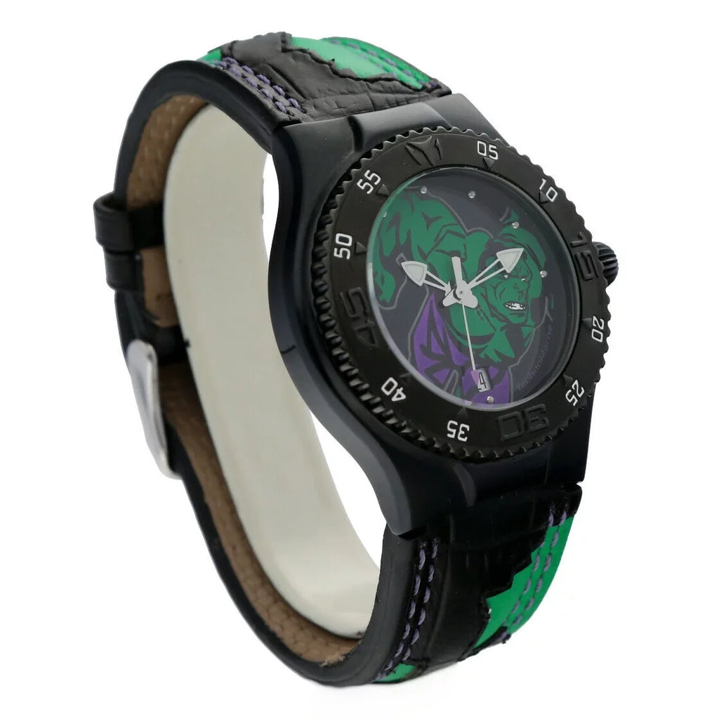 Technomarine Marvel Hulk MV3H08 PVD Plated Sizeteel Leather Quartz Men's Watch