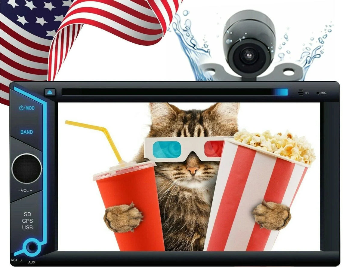 200W 6.2" Touch Sizecreen Mirror Link GPSize For Android & IOSize +Rear View Camera XV20C Bundle