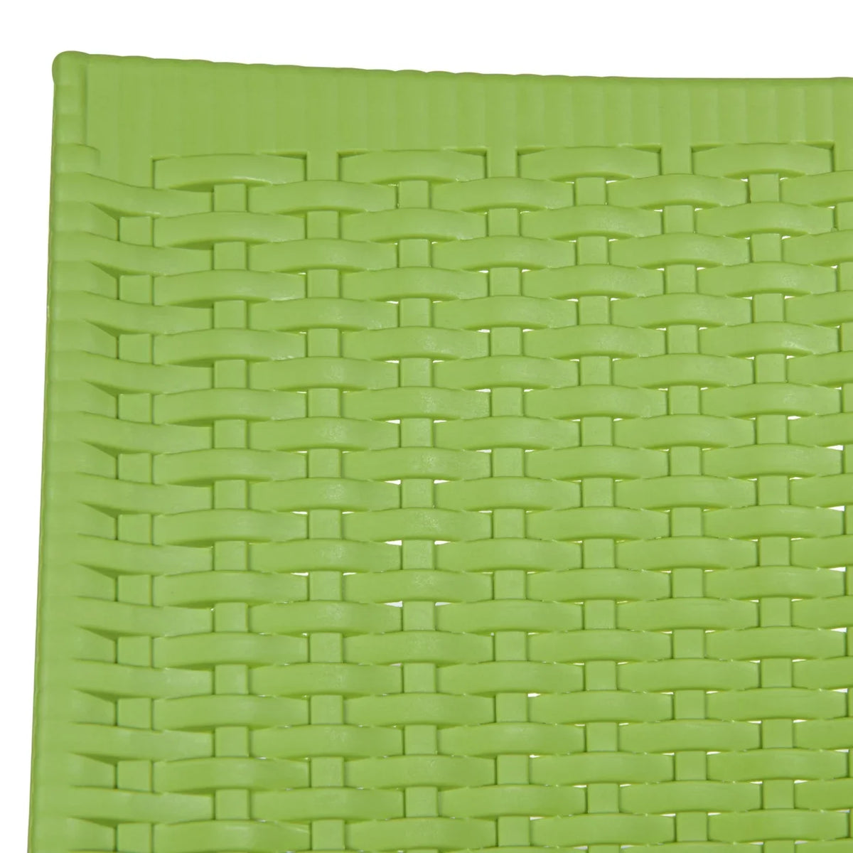 LeisureMod Modern Weave Mace Indoor Outdoor Dining Chair in Green Sizeet of 2