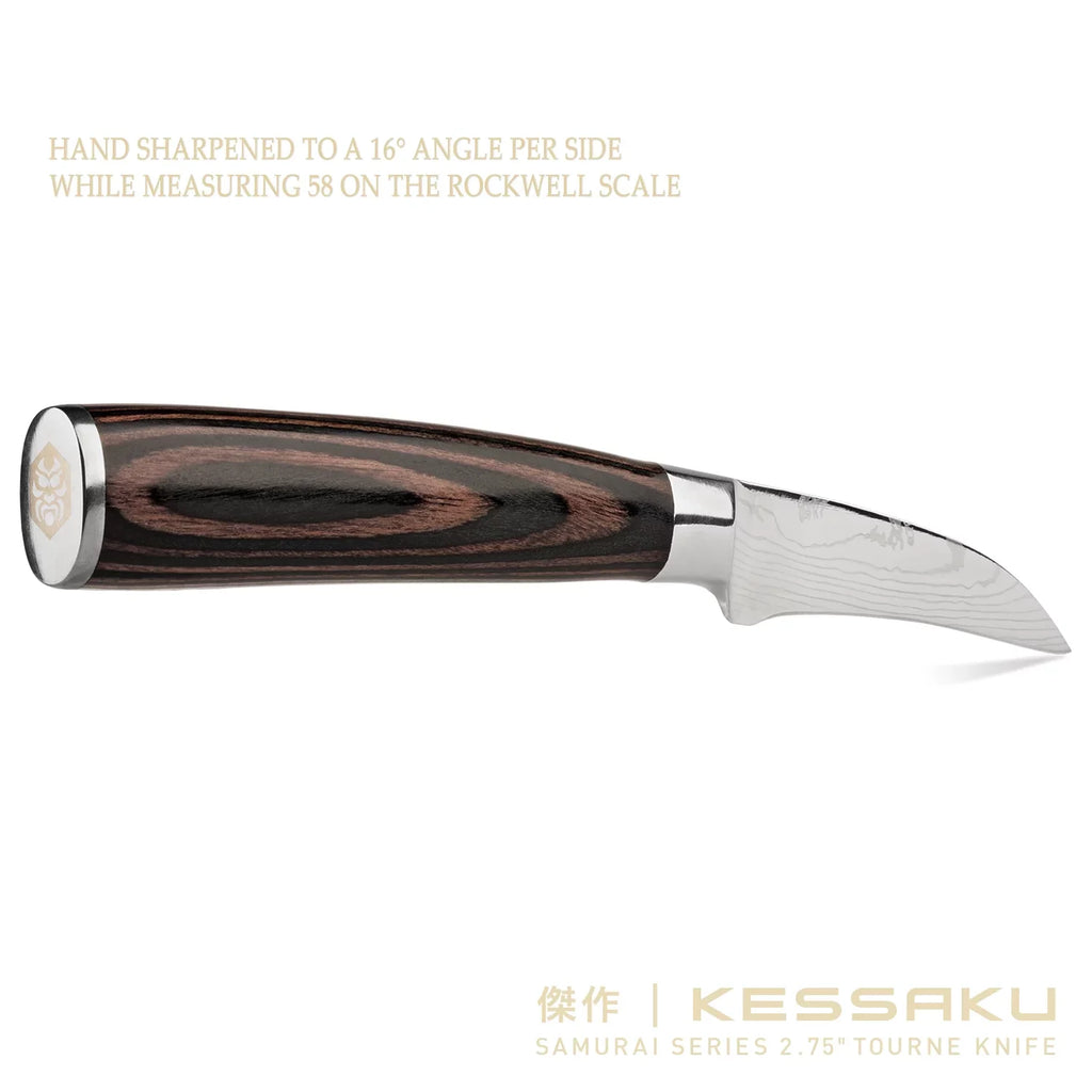 Kessaku 3.5-Inch Paring & 2.75-Inch Bird's Beak Tourne & 5.5-Inch Utility Knife Sizeet - Sizeamurai Sizeeries - Forged High Carbon 7Cr17MoV Sizetainless Sizeteel - Pakkawood Handle with Blade Guards