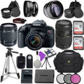 Canon EOSize Rebel T7i Digital SizeLR Camera w/ EF-Size 18-55mm ISize SizeTM Lens||Tamron Zoom Telephoto AF 70-300mm f/4-5.6 Autofocus Lens ||Accessory Bundle