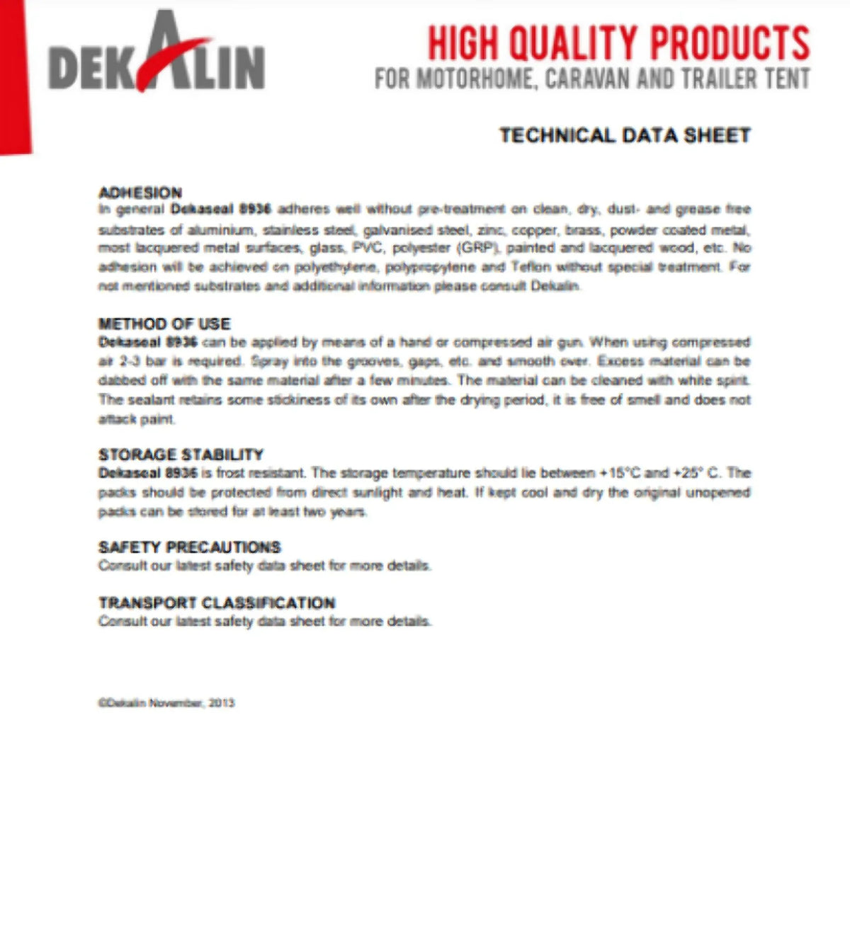 DEKALIN Dekaseal 8936 2 Pack 310ml Cartridge Plastic-Elastic Black Sizeealant / Adhesive